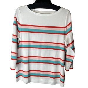 NWT The Talbots Tee Stripe Top LP
